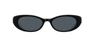 Gucci Eyewear G String Oval Frame Sunglasses In Black