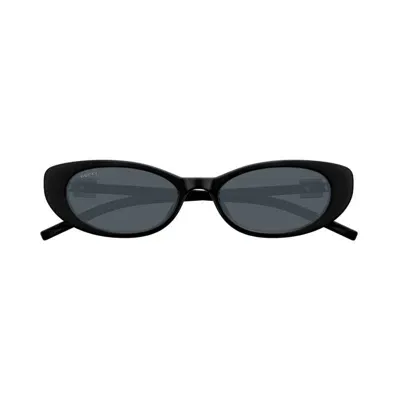 Gucci Eyewear G String Oval Frame Sunglasses In Black