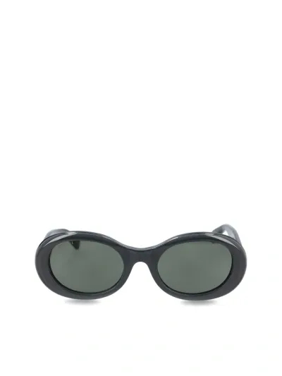 Gucci Eyewear Oval Frame Sunglasses In Black