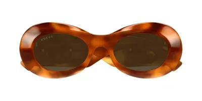 Gucci Eyewear Oval Frame Sunglasses In Multi