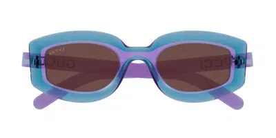 Gucci Eyewear Oval Frame Sunglasses In Multi