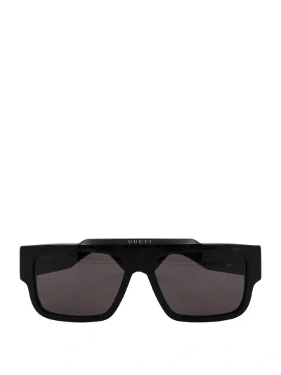 Gucci Eyewear Rectangle Frame Sunglasses In Black