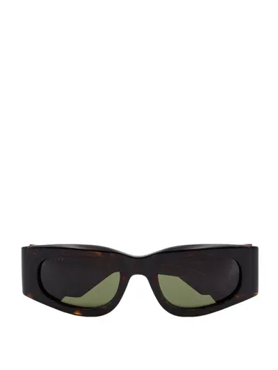 Gucci Eyewear Rectangle Frame Sunglasses In Brown