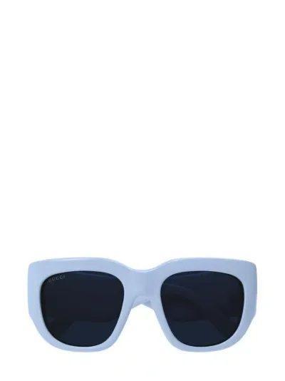 Gucci Eyewear Rectangle Frame Sunglasses In Blue