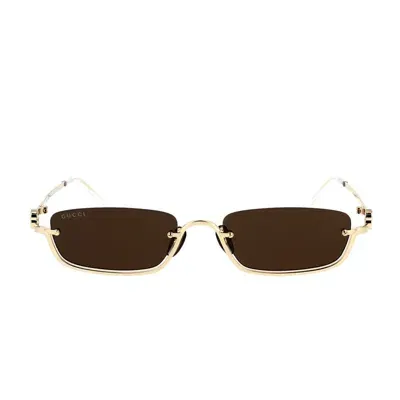 Gucci Eyewear Sunglasses In Gold