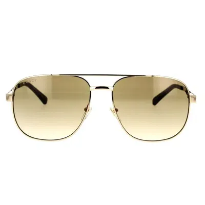 Gucci Eyewear Sunglasses In Gold