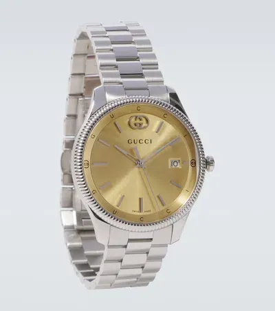 Gucci G-timeless 38mm Stainless Steel Watch In Gold