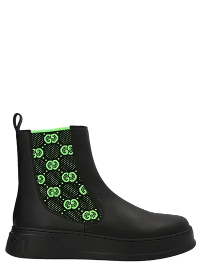 Gucci Gg Ankle Boots In Black