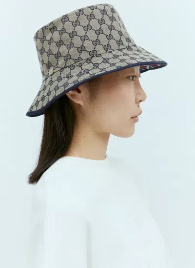 Gucci Gg Bucket Hat In Gray