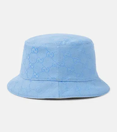 Gucci Gg Canvas Bucket Hat In Blue