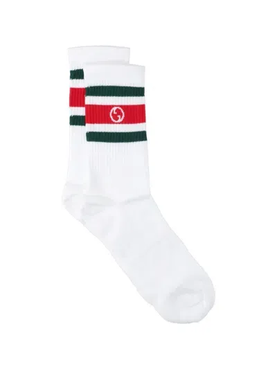 Gucci "gg" Logo Socks In White