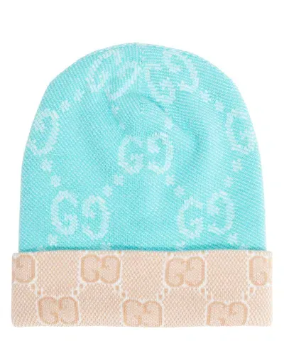 Gucci Gg Marmont Beanie In Blue