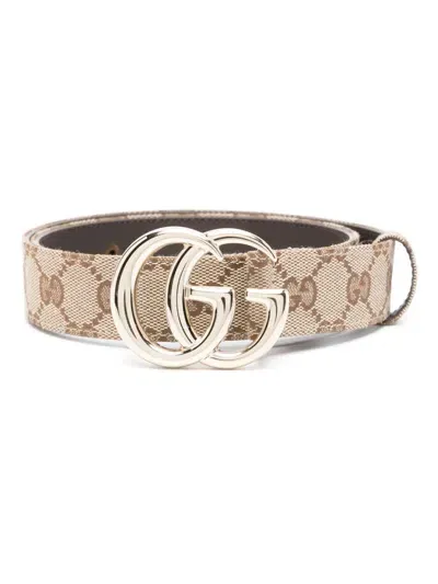 Gucci Gg Supreme Canvas Belt In Beige