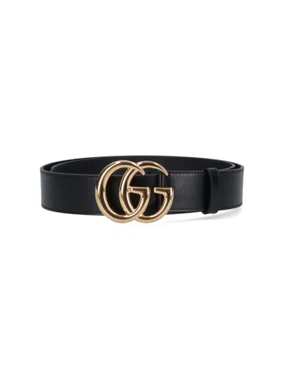 Gucci 'gg Marmont' Belt In Black  