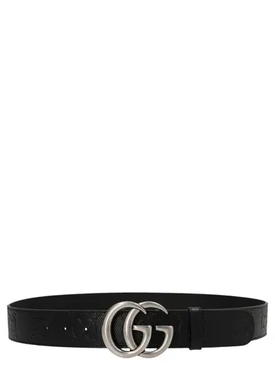 Gucci Gg Marmont Belt In Black