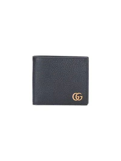 Gucci 'gg Marmont' Bifold Wallet In Black  