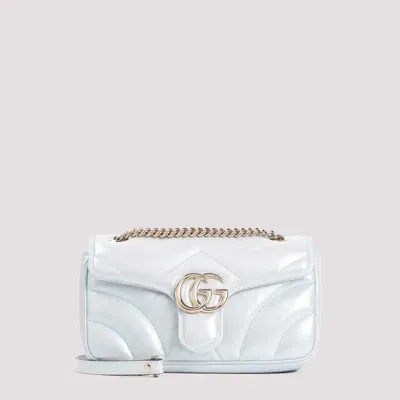 Gucci Gg Marmont Small Shoulder Bag In Iride Snow Lt Blue