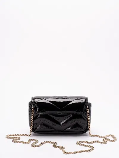 Gucci `gg Marmont` Super Mini Bag In Black  