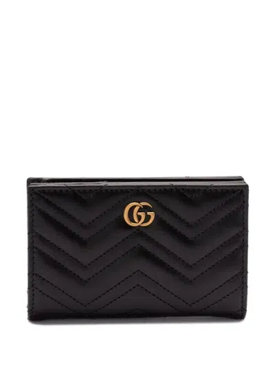 Gucci Gg Marmont Wallet In 1000 Nero