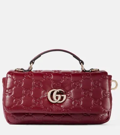 Gucci Gg Milano Mini Embossed Leather Tote Bag In Red