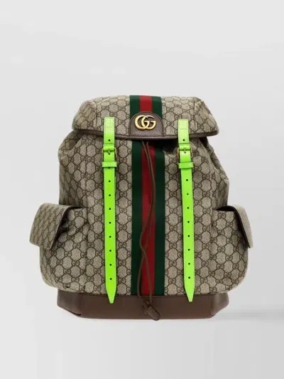 Gucci Medium Ophidia Gg Backpack In Green