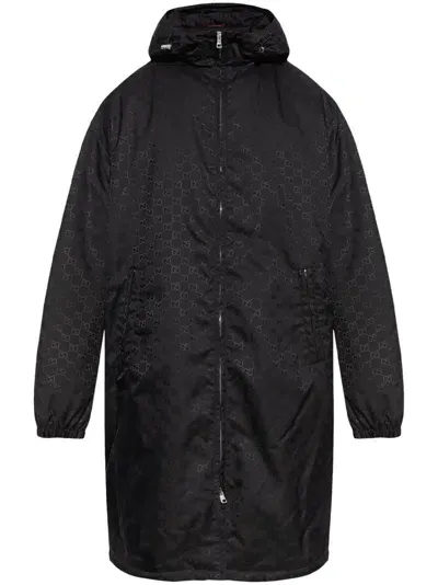 Gucci Gg-pattern Parka In Schwarz