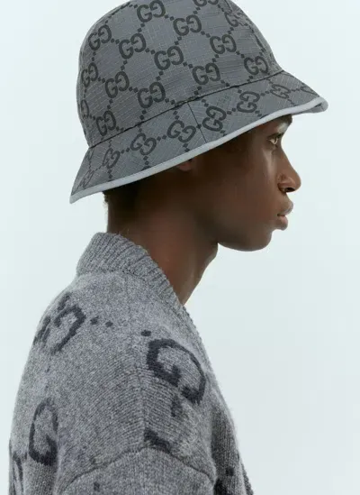 Gucci Gg Ripstop Bucket Hat In Gray