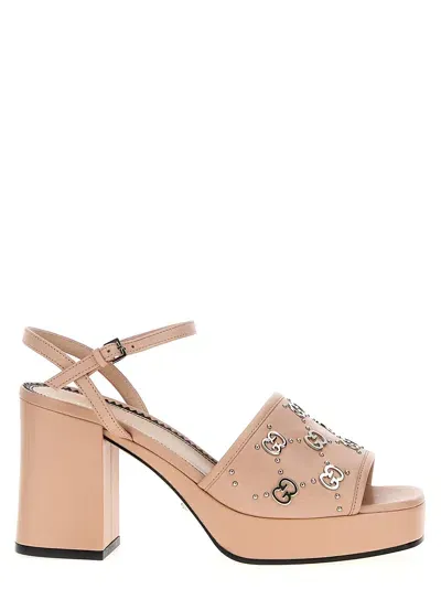 Gucci Gg Sandals In Pink