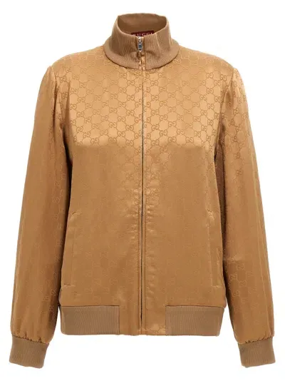 Gucci Gg Sweatshirt In Brandy