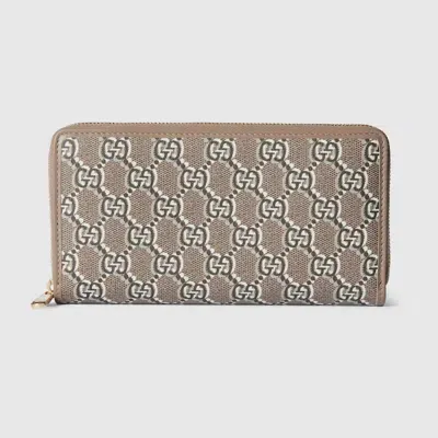 Gucci Gg Zip-around Wallet In Neutrals