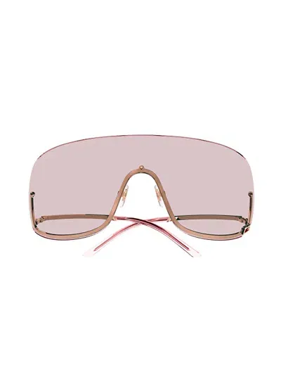 Gucci Gg1560s Sunglasses In Gold Gold Pink