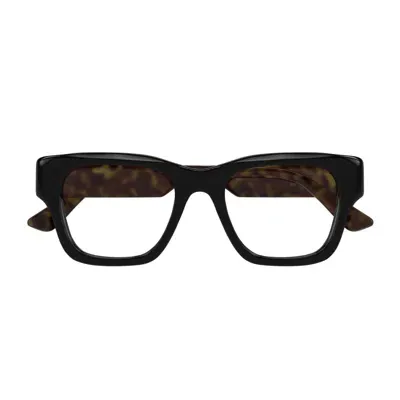 Gucci Gg1669o Linea Lettering 005 Black Havana Glasses In Marrone