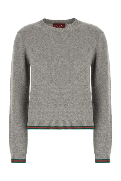 Gucci Grey Cashmere Sweater In Grigio