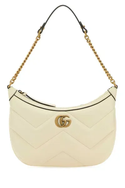 Gucci Small Gg Marmont Shoulder Bag In White