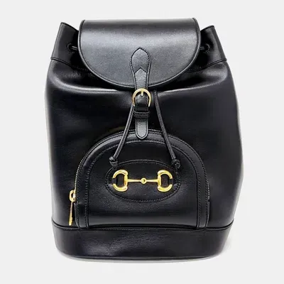 Pre-owned Gucci Horsebit 1955 Backpack In Black