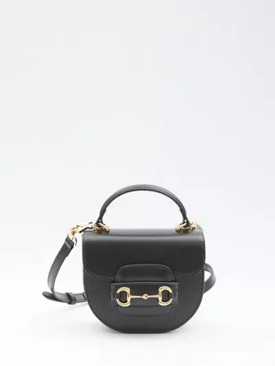 Gucci Horsebit 1955 Mini Top Handle Bag In Black