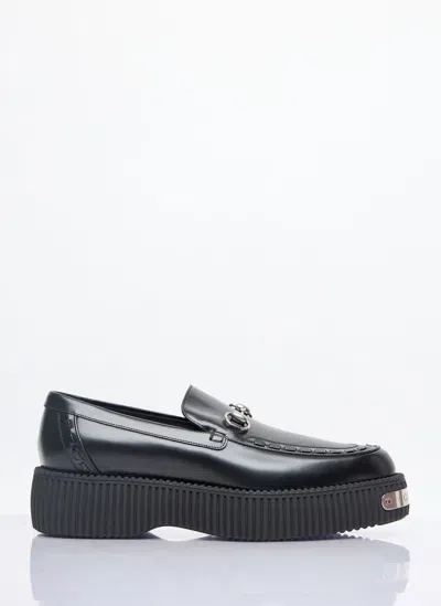 Gucci Horsebit Creeper Loafers In Black