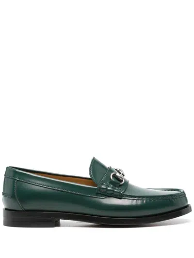 Gucci Horsebit-detail Leather Loafers In Green