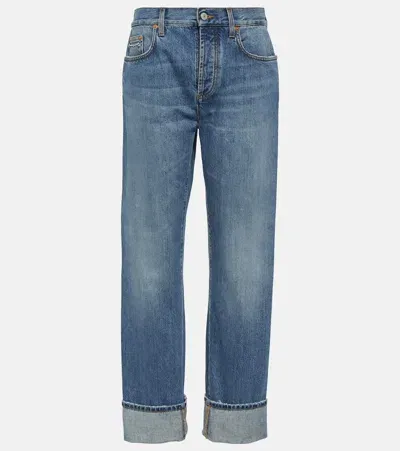 Gucci Horsebit Straight Jeans In Blue