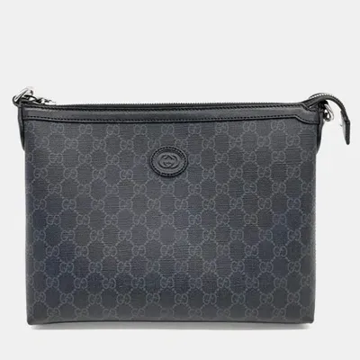 Pre-owned Gucci Interlocking G Messenger Bag In Grey