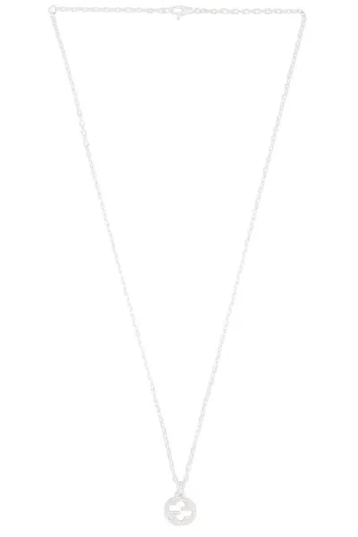 Gucci Interlocking G Necklace In Sterling Silver