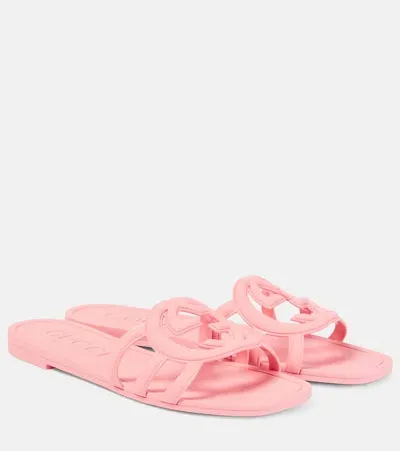 Gucci Interlocking G Slides In Pink