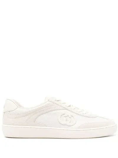 Gucci Interlocking G Sneakers In White