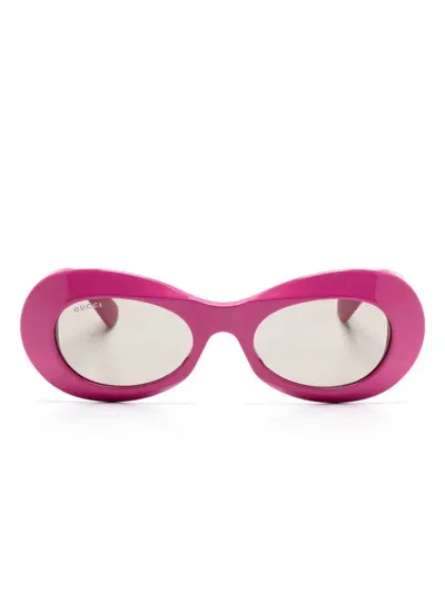 Gucci Interlocking G Sunglasses In Pink