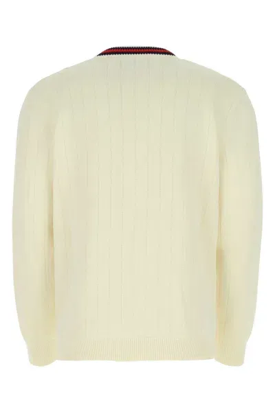 Gucci Ivory Cotton Oversize Cardigan In 9182