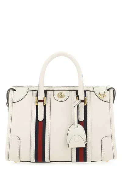 Gucci Ivory Leather Small Handbag In White