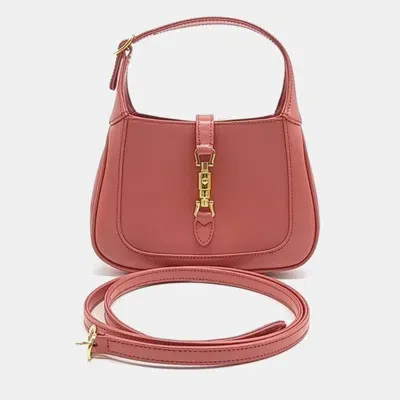 Pre-owned Gucci Jackie 1961 Mini Hobo Bag In Pink