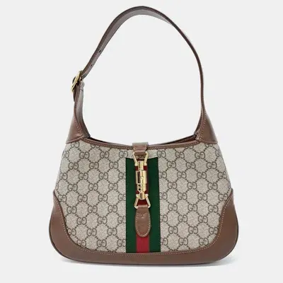 Pre-owned Gucci Jackie 1961 Small Hobo Bag In Beige