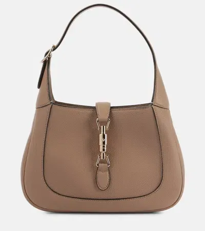 Gucci Jackie Small Leather Shoulder Bag In Grey