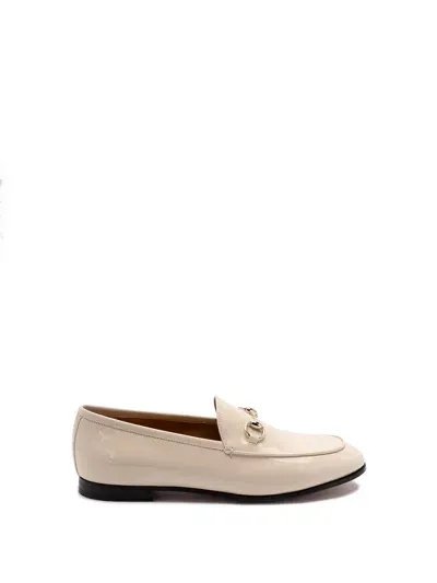 Gucci `jordaan` Loafers In Beige